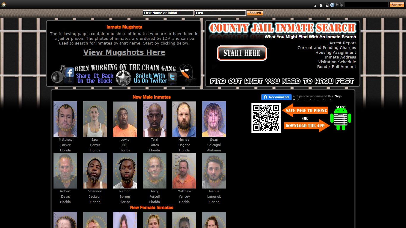 Recent Arrest Mugshots And Inmate Search - County Jail Inmate Search